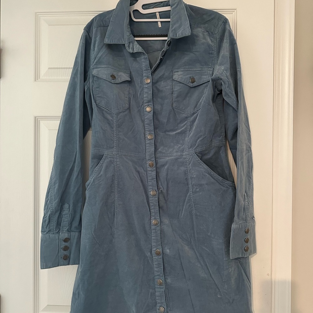 Free people light blue corduroy dress